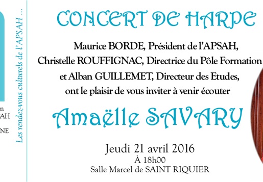 Concert pour l'APSAH - 2016